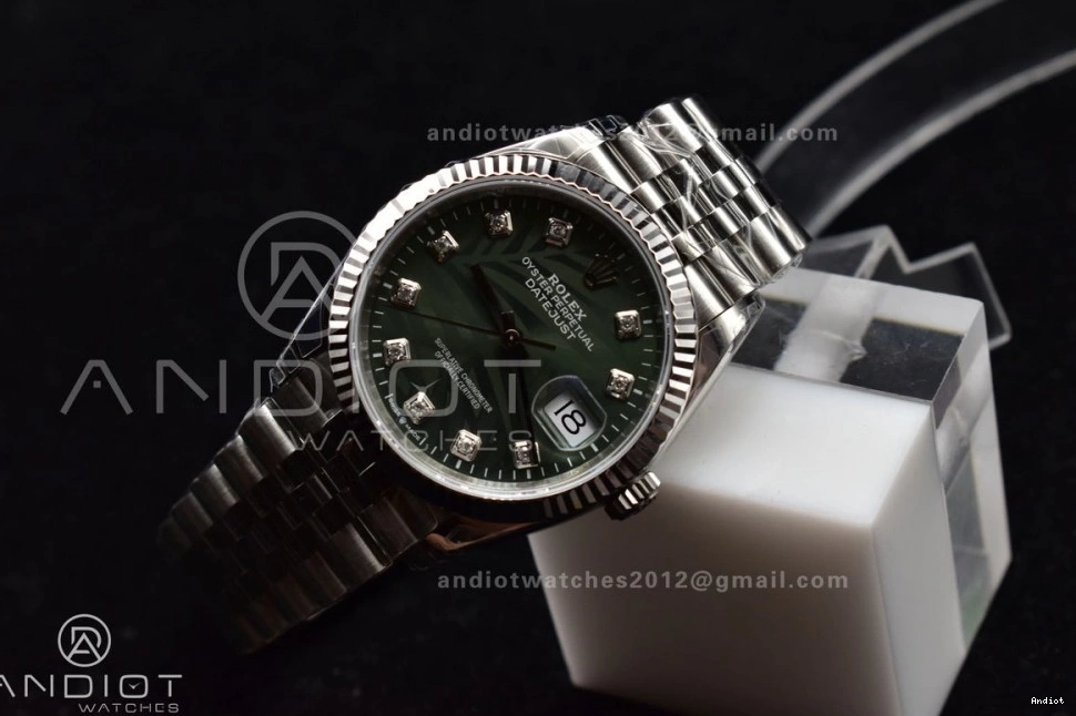 573 Best Green Bracelet Diamond VS VSF 36 ModernLook On Edition Jubilee SS 904L 126234 1:1 DateJust Steel Dial 0812